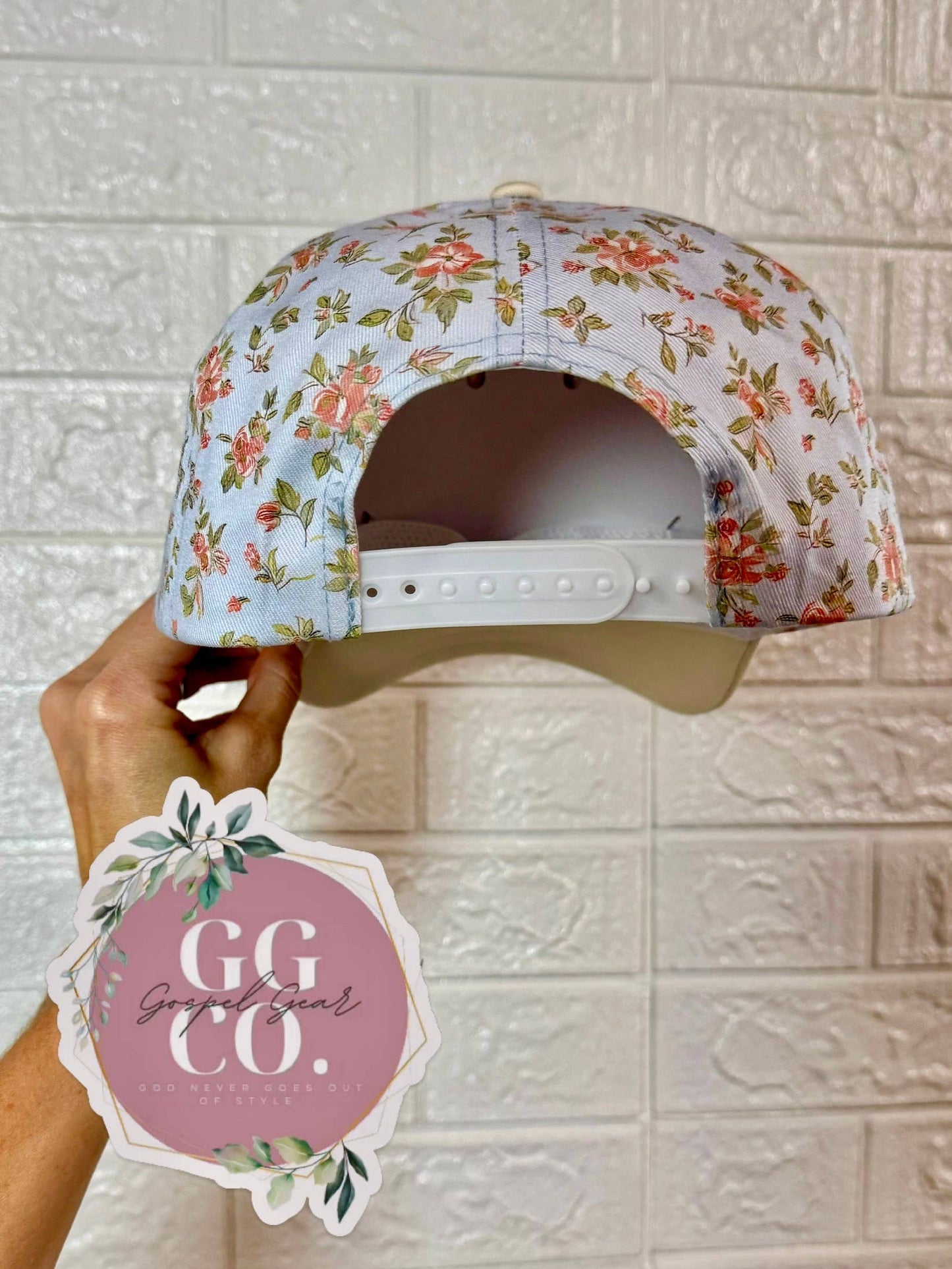 Floral YHWH Puff Embroidered Hat