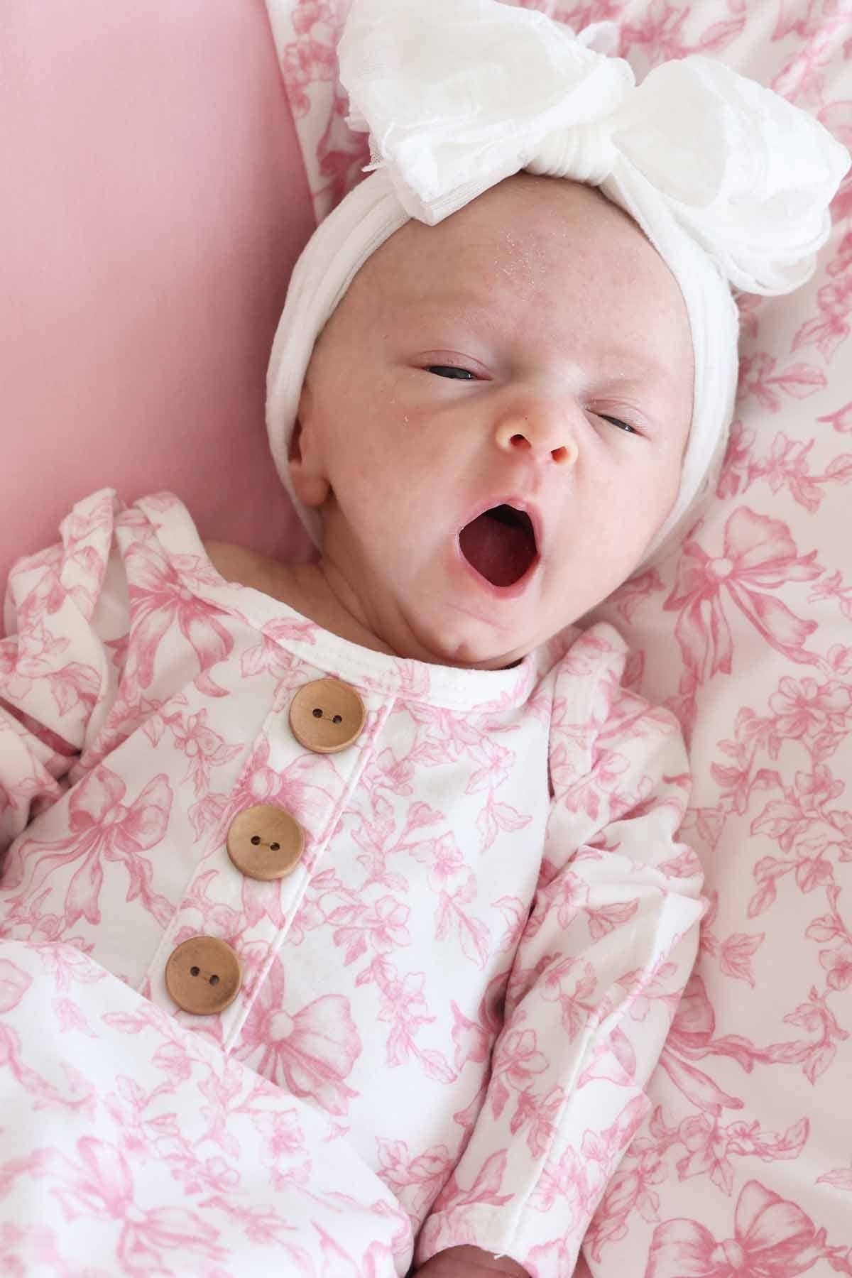 Newborn Baby Knot Gown & Hat Set | Fancy Frills