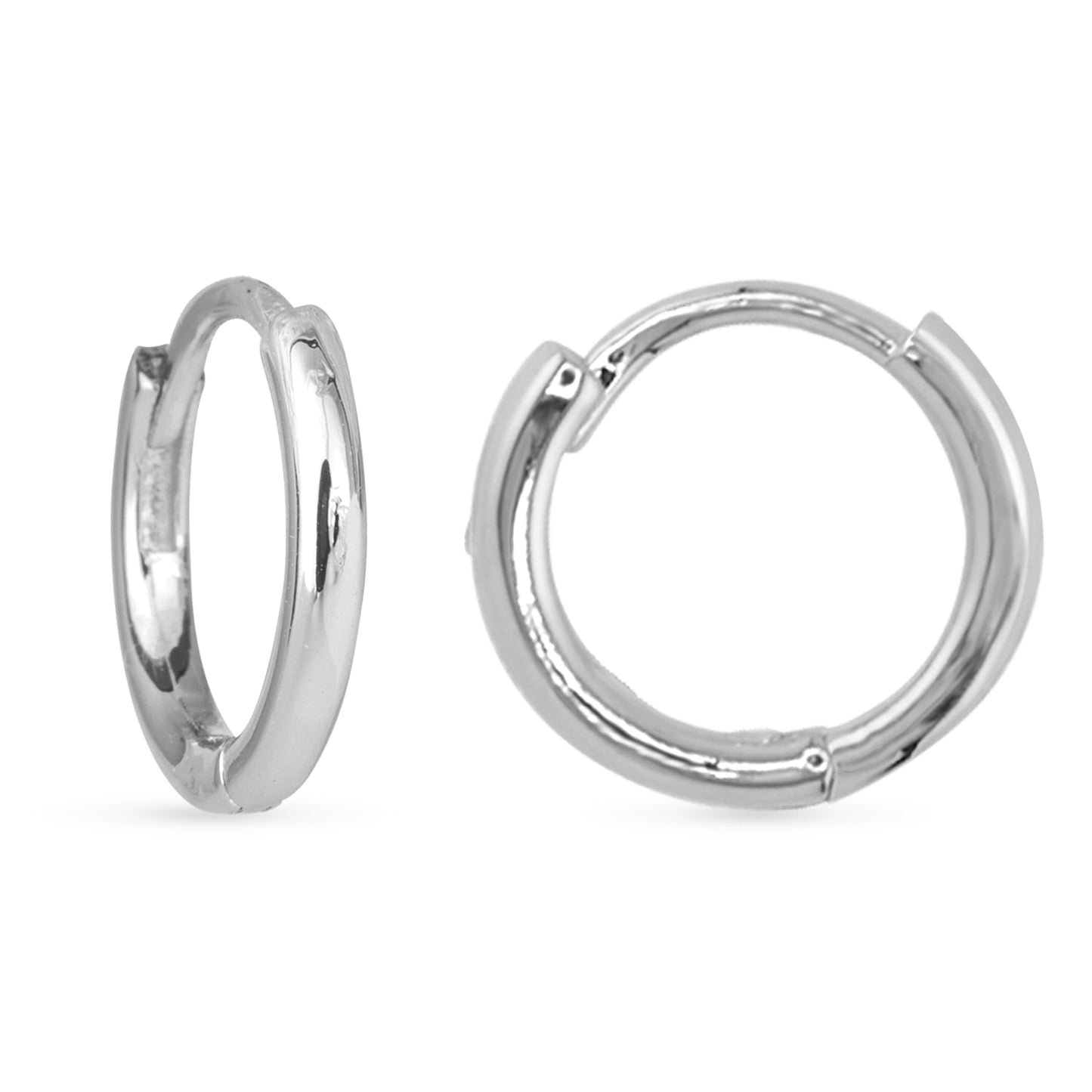 Silver Add A Charm Hoop Earrings