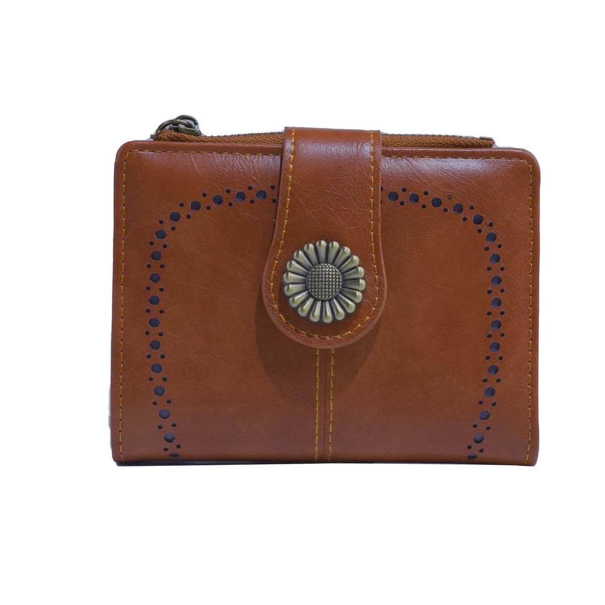 Lena Vegan Leather Laser Cut Out Detail Wallet