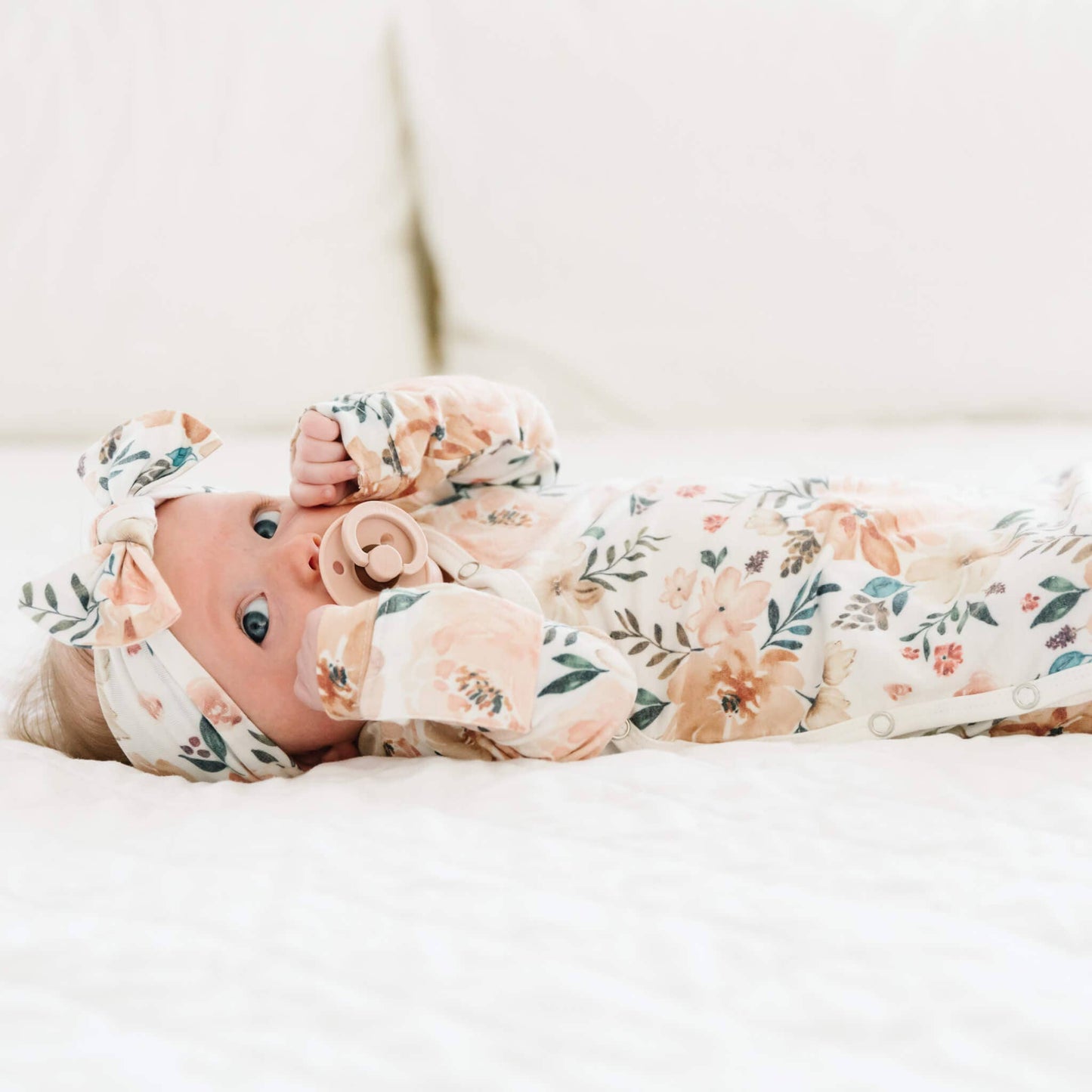 Newborn Knotted Gown - Autumn
