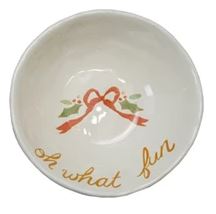 Stoneware Bowl with Holiday Saying