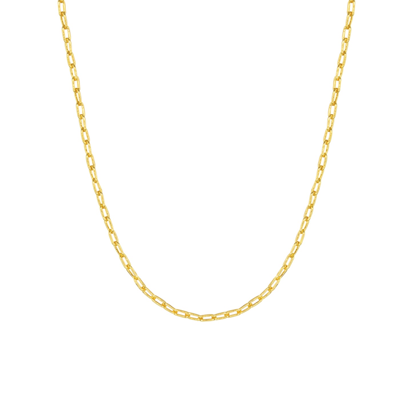 Gold Add A Charm Paper Clip Chain Necklace