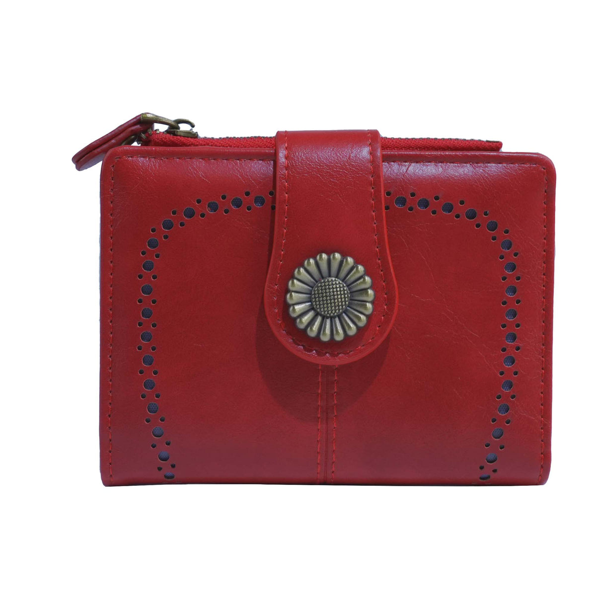 Lena Vegan Leather Laser Cut Out Detail Wallet