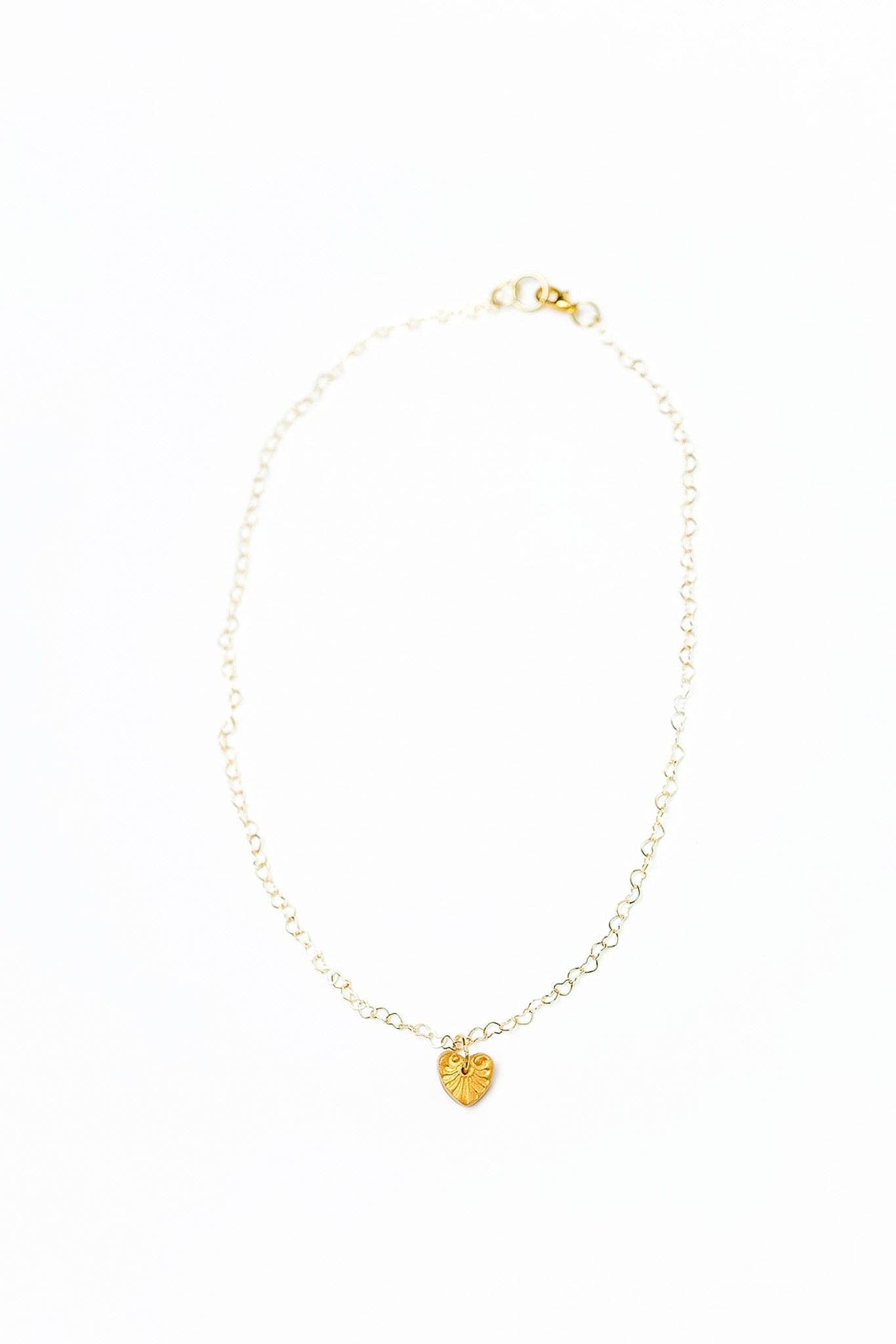 Gold Heart Chain with Tiny Heart