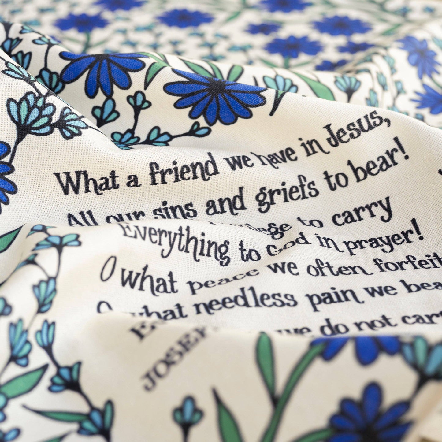 What A Friend Hymn Tea Towel - Full Color