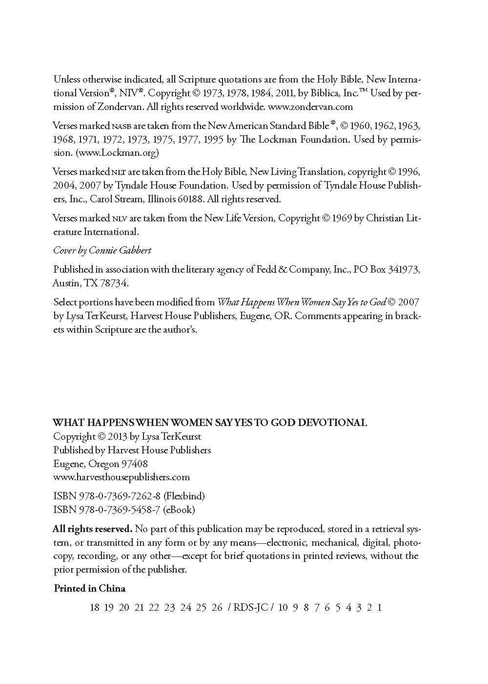 What Happens When Women Say Yes to God Devotional: Flexibound / English