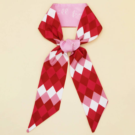 Floral Letter  Scarf – Hair Tie & Bag Ribbon_CWASC0096