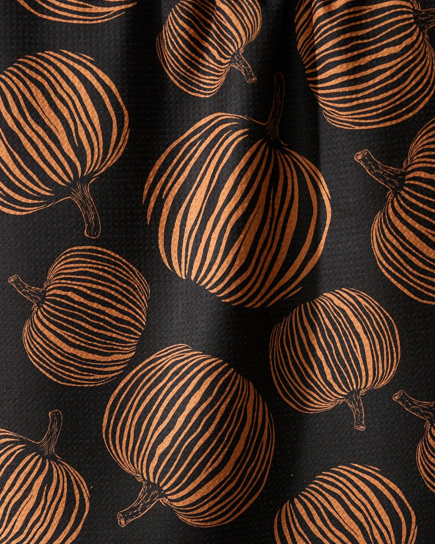 Geometry Pumpkin Noir Tea Towel