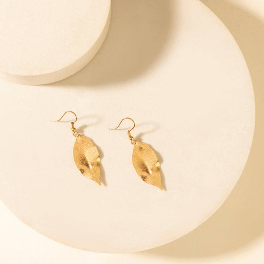 Suntrail Leaf Earrings in Weathered Amber