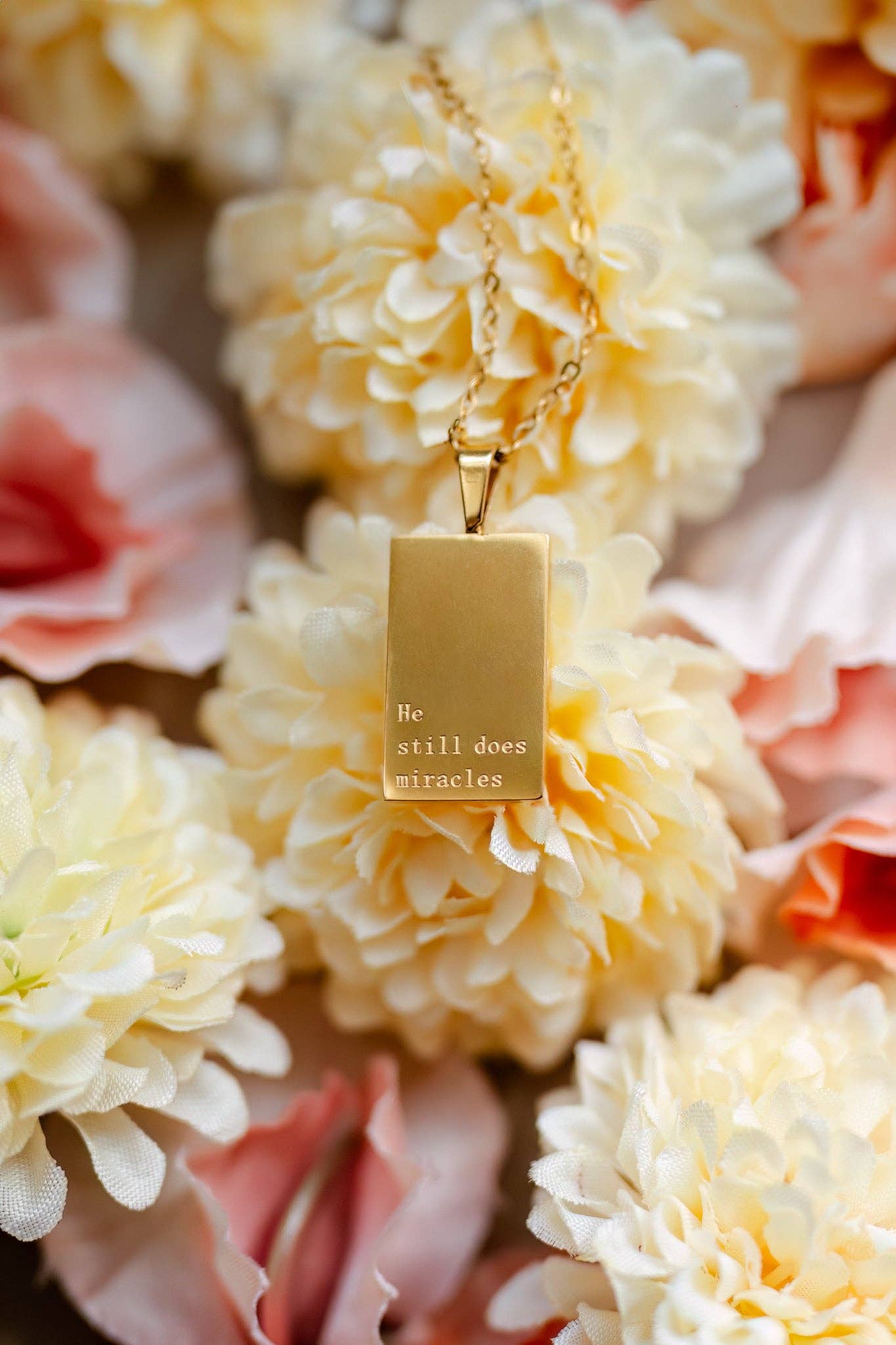 He Still Does Miracles 18kt Gold Necklace