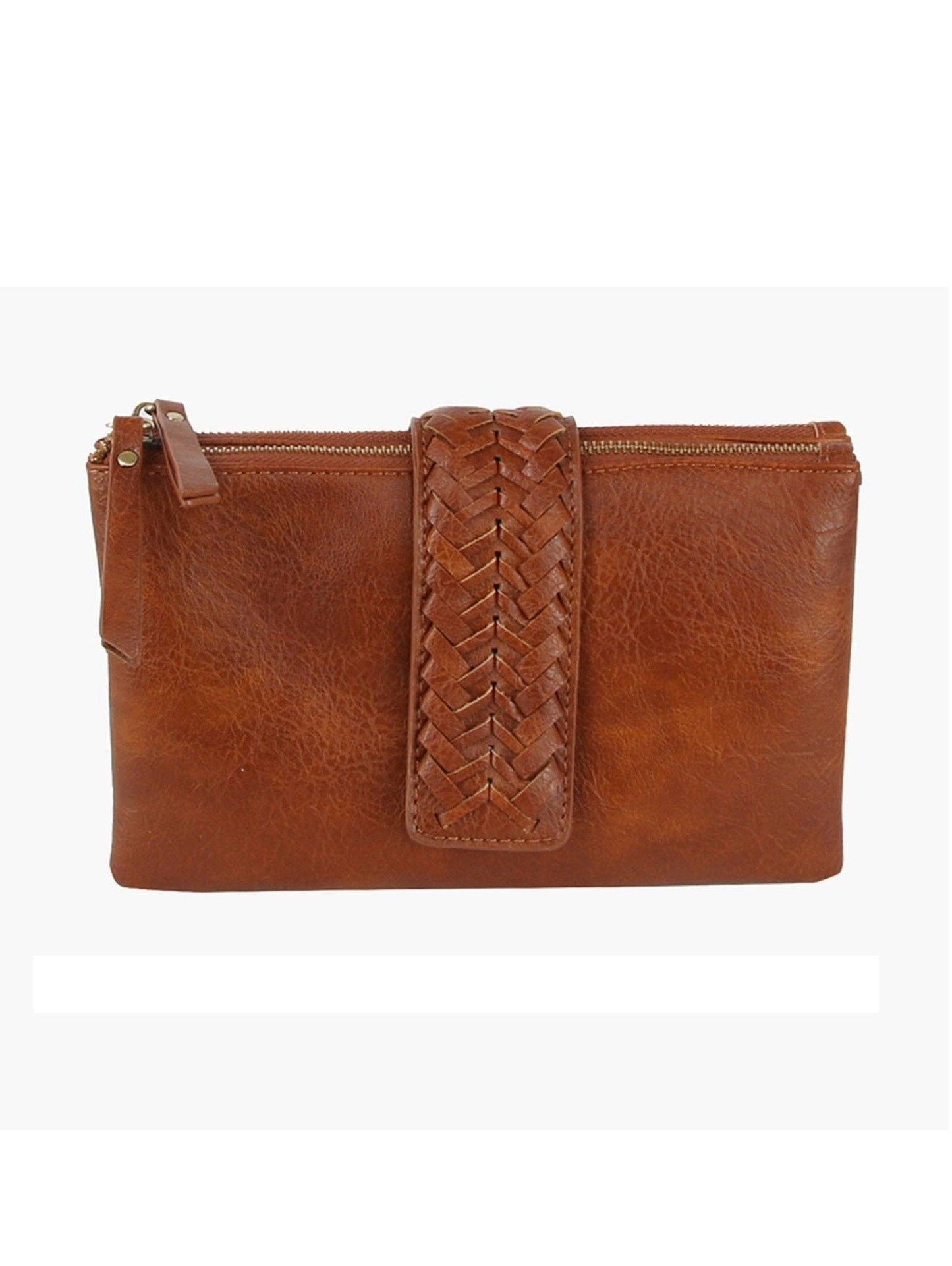 Women's Two-Compartment Crossbody Bag with Braid Detail