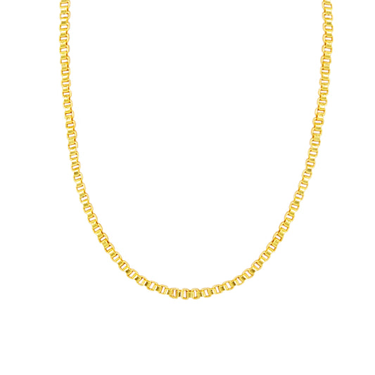 Gold Add A Charm Box Chain Necklace