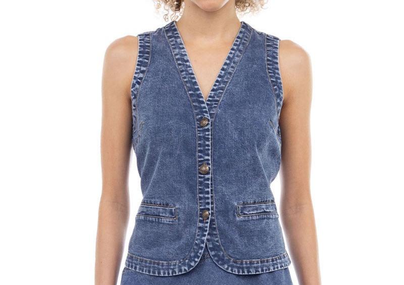 Out West Denim Vest, 2 Colors (Small to Large)