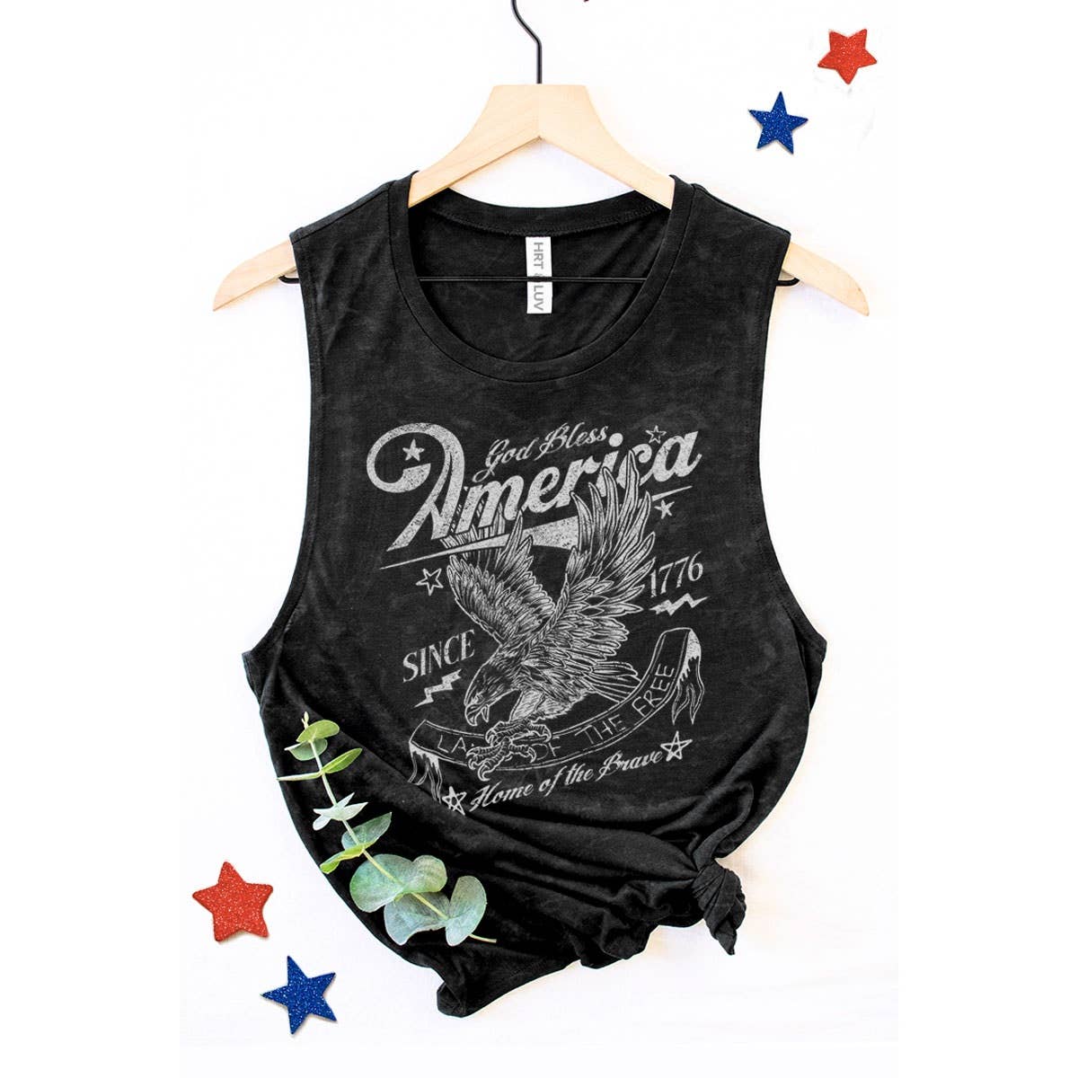 GOD BLESS AMERICA GRAPHIC TANK TOP