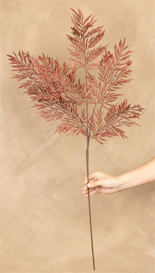 Faux Rusty Brown Fern Stem