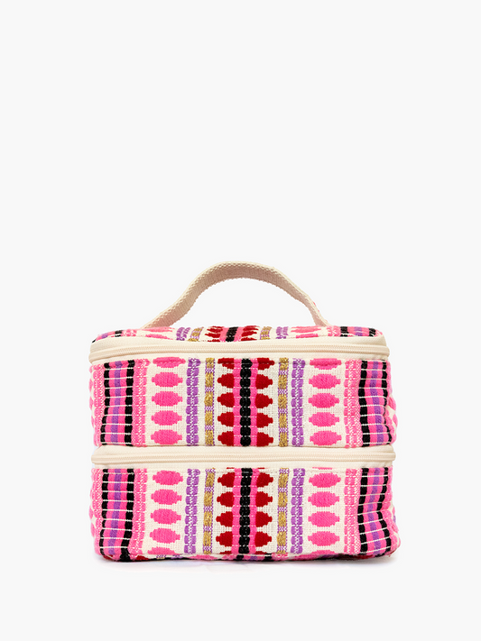 Zayla Pink & Purple Dual Cosmetic Bag