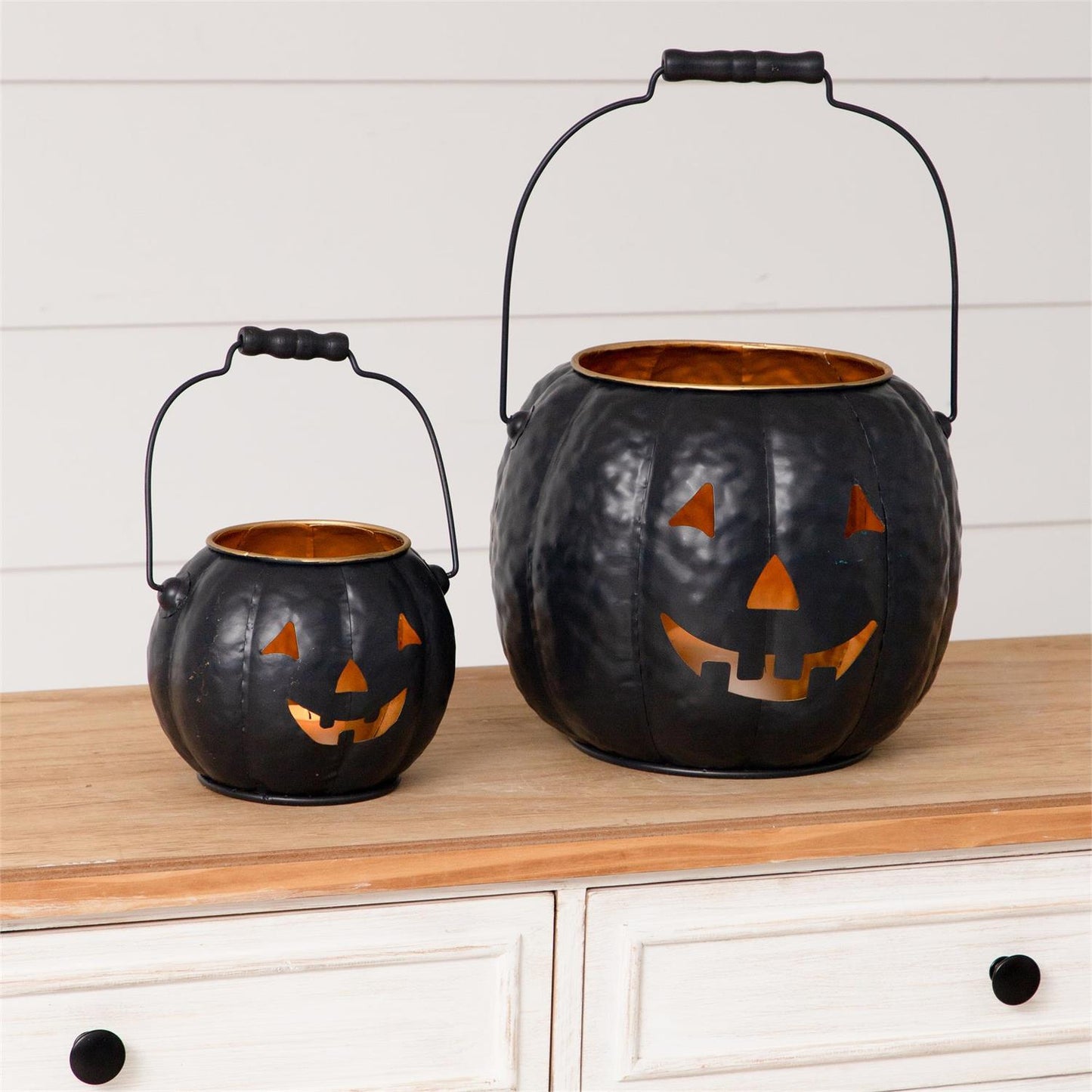 Metal Jack O' Lantern Bucket (2 Sizes)