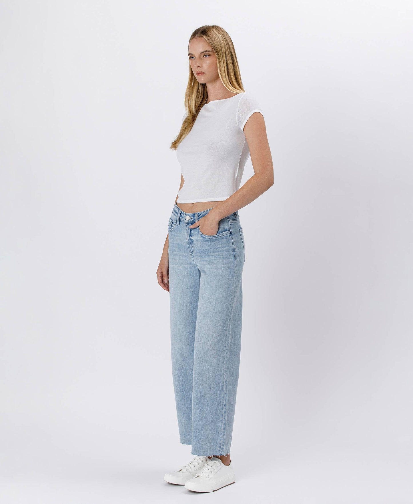 HIGH RISE WIDE LEG JEANS T6399
