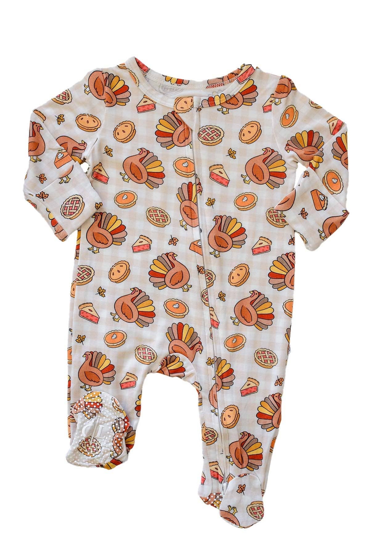 Thanksgiving Zipper Footie | Gobble Gobble