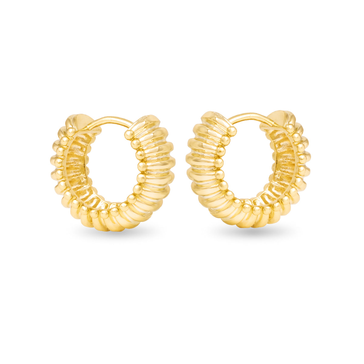 Gold Natalie Polished Hoop Earrings