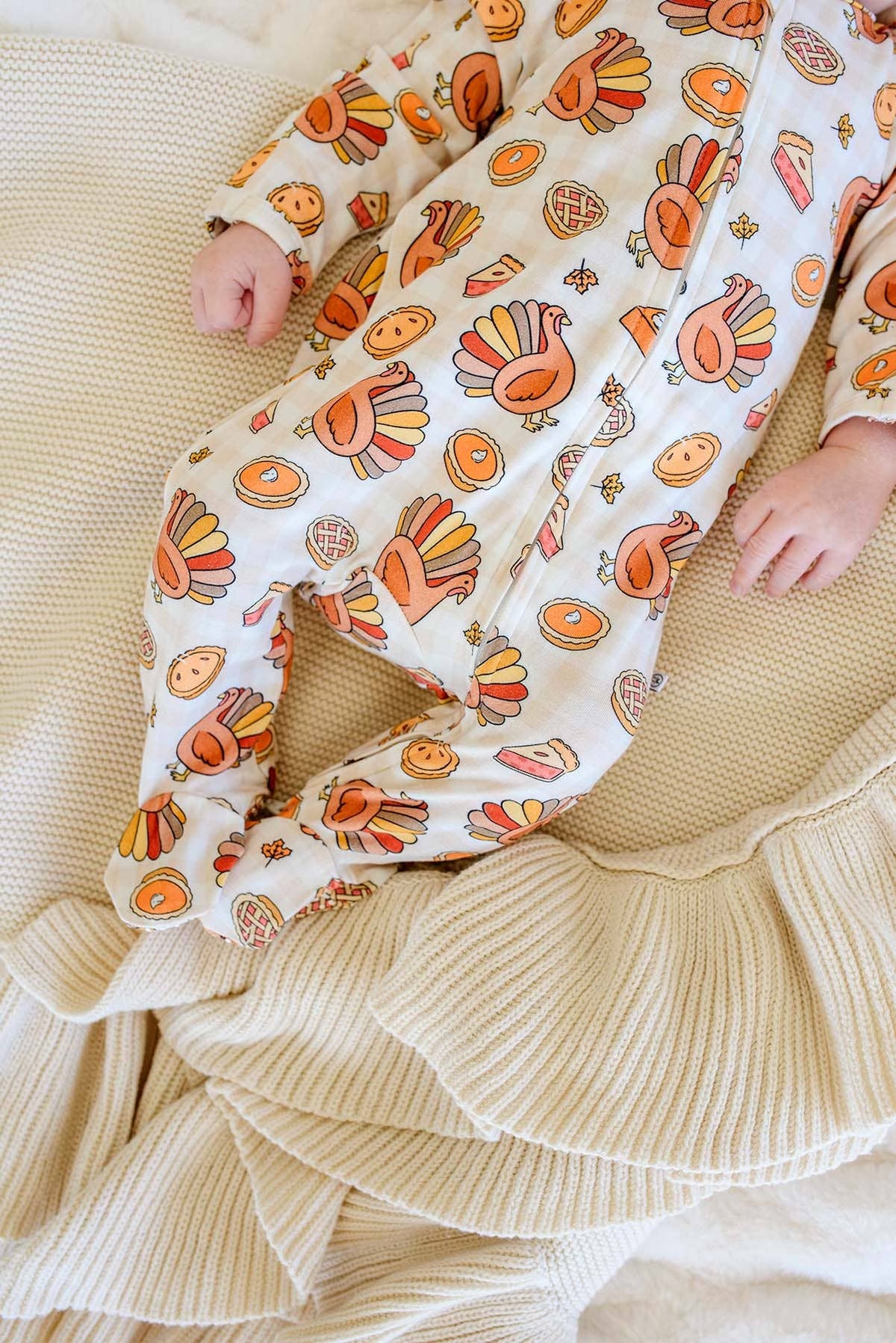 Thanksgiving Zipper Footie | Gobble Gobble