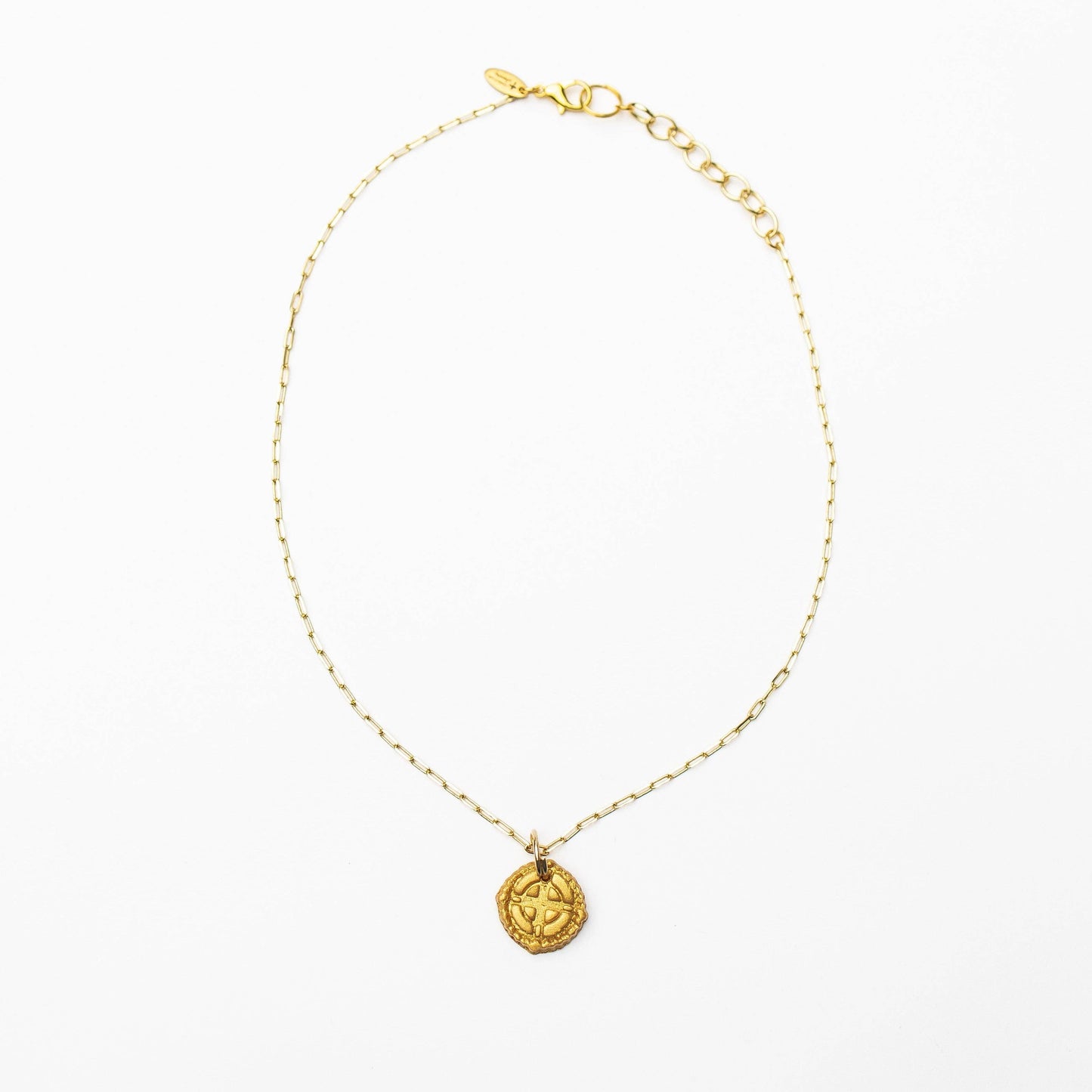 Tiny Paperclip Chain with Tiny Annette Cross