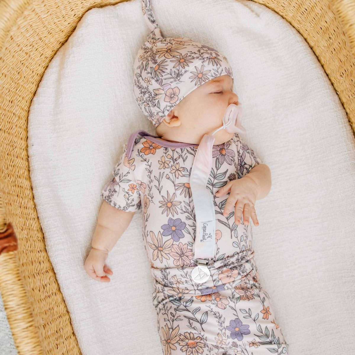 Top Knot Hat - Flora