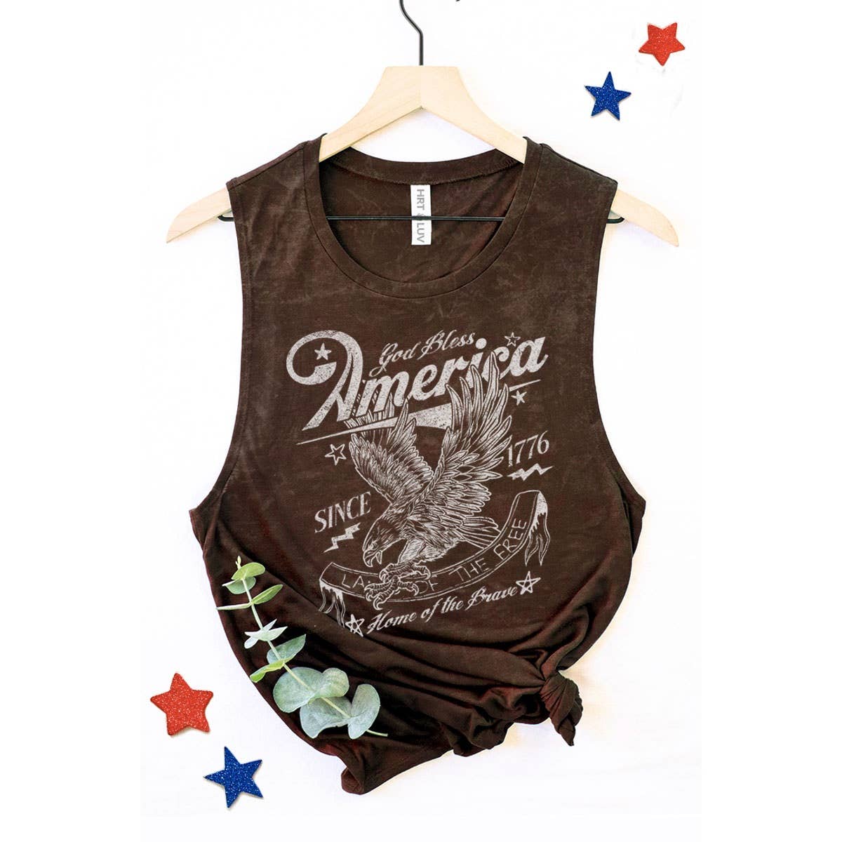 GOD BLESS AMERICA GRAPHIC TANK TOP
