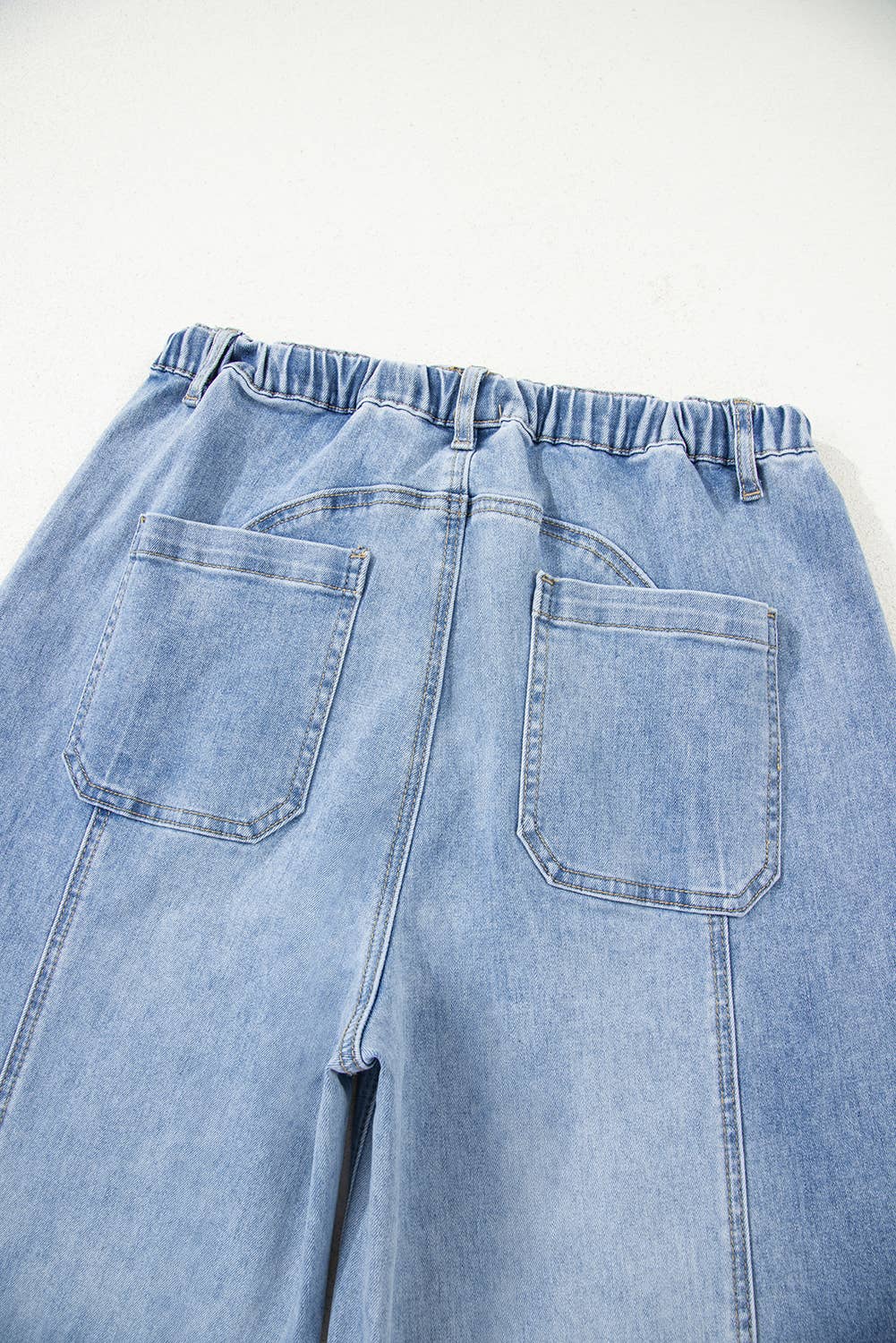 Dancing on the Waves Drawstring Denim Pants (Multiple Washes)