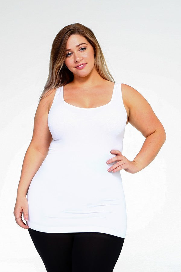 Plus Size Seamless Tank Top, 2 Colors