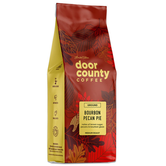 Door County Coffee Bourbon Pecan Pie 10oz Bag Ground Coffee