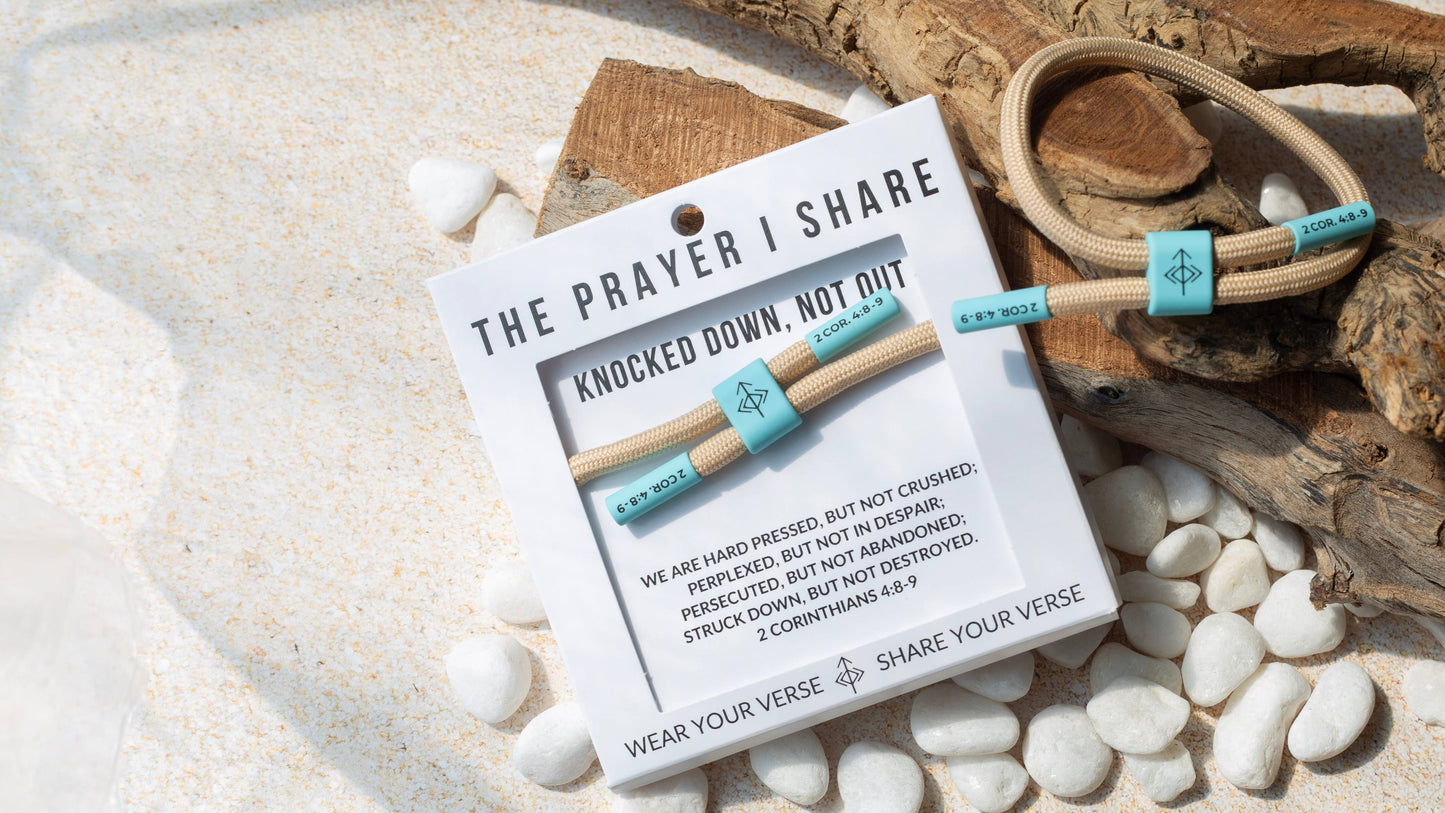 KNOCKED DOWN, NOT OUT Christian Cord Bracelet