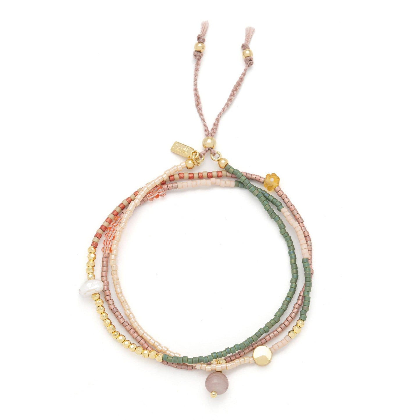Mixed Media Wrap Bracelet/Necklace - Healing/Tourmaline/Gold