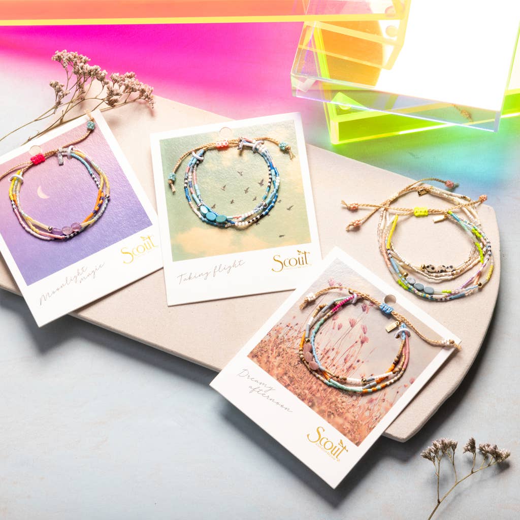 Mixed Media Bracelet - Harmony/Blue Howlite/Gold