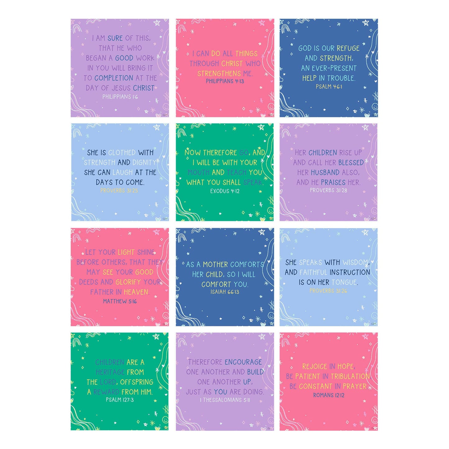 Verses for Mothers – Bible Verse Card Set with Display Stand