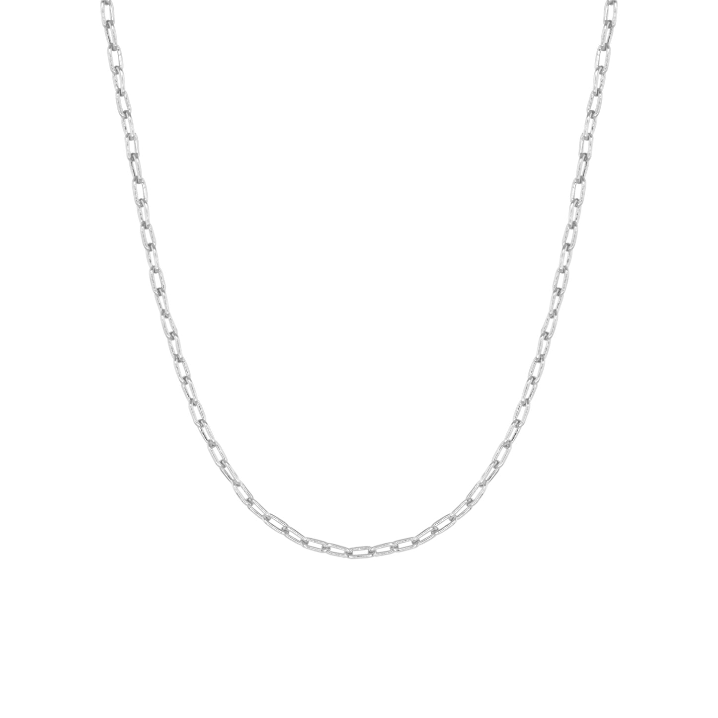 Silver Add A Charm Paper Clip Chain Necklace