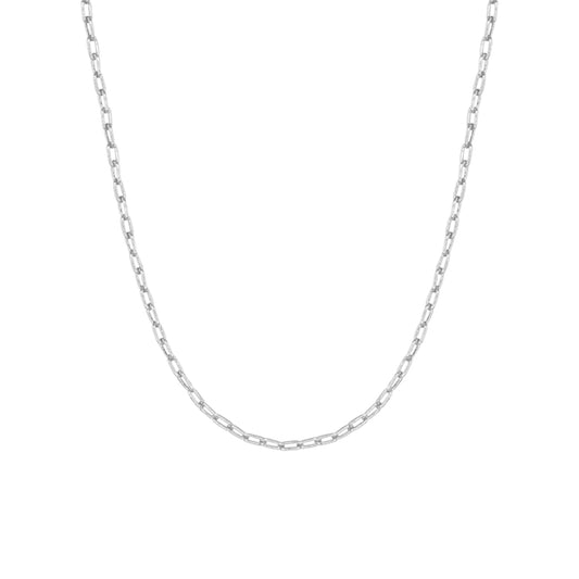 Silver Add A Charm Paper Clip Chain Necklace