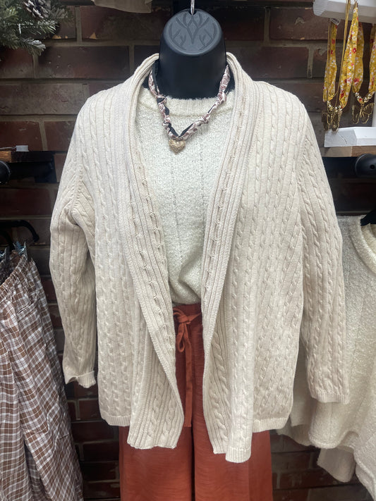 Kim Rogers Cable Knit Cardigan
