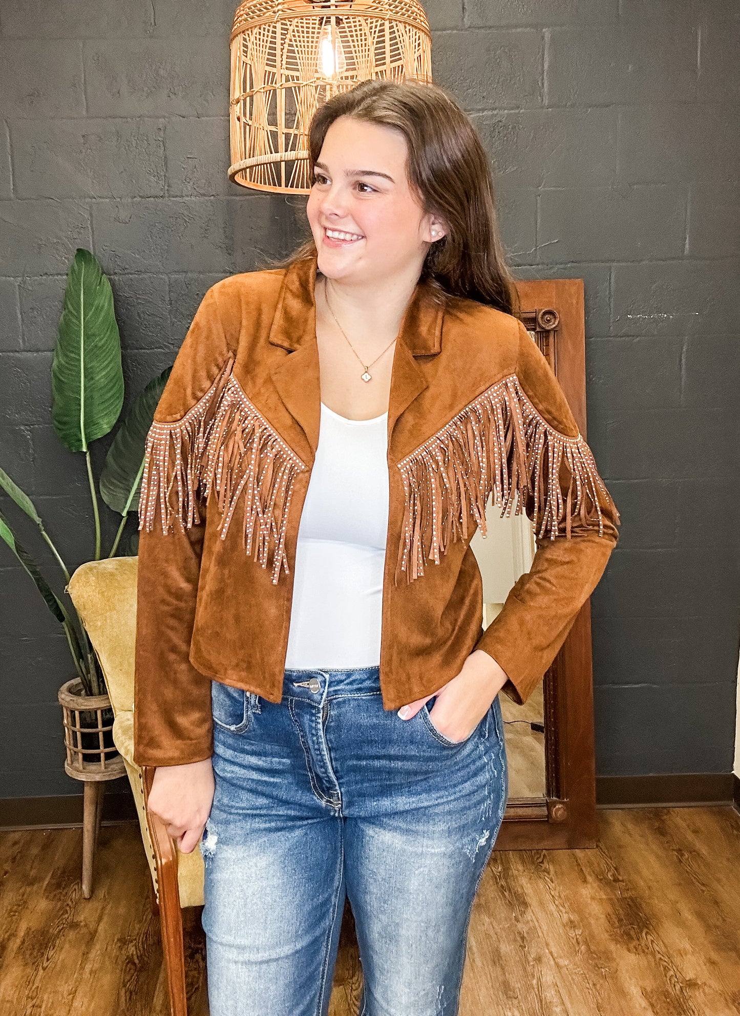 Western Girls Faux Suede Jacket (Small to 3XL)