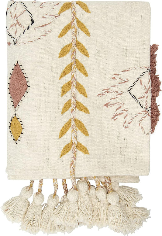 The Ava Embroidered Throw Blanket
