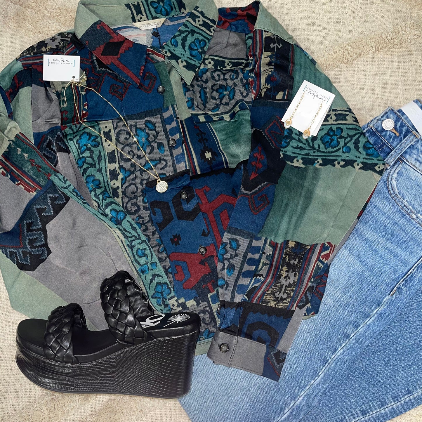 Sun's Out Upcycled Long Sleeve Top