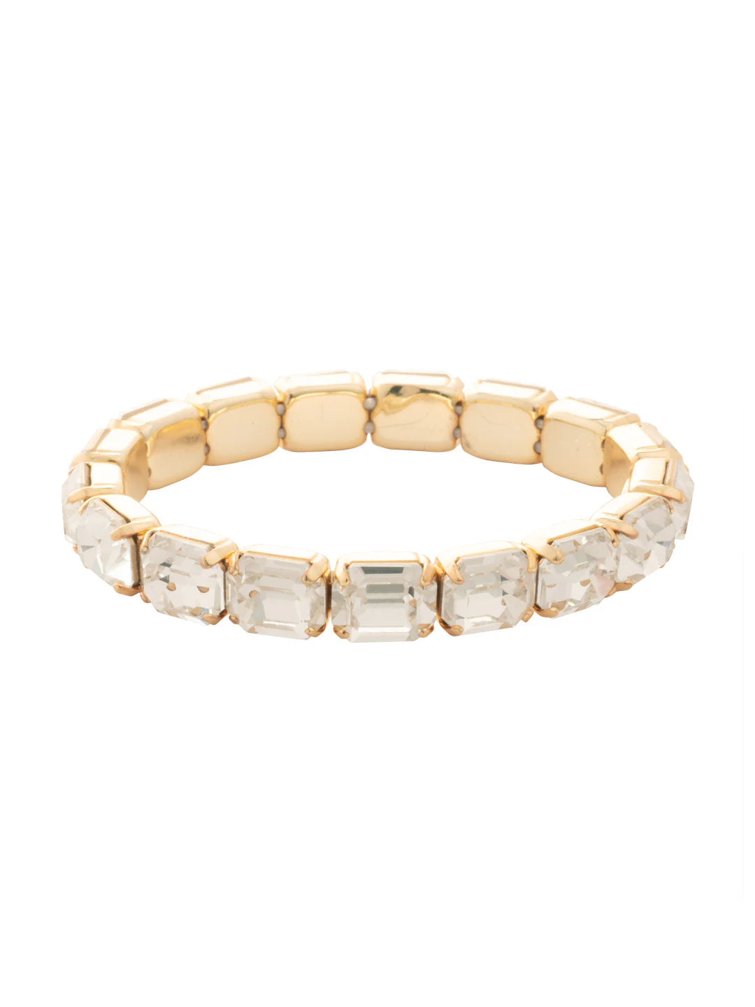 Sorrelli Easton Emerald Cut Stretch Bracelet (Crystal)