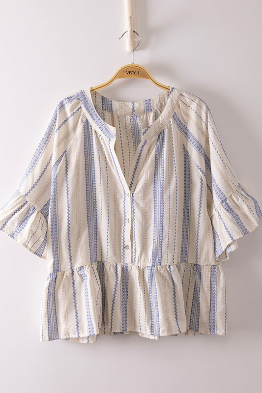 Late Summer Night Dream Striped Top