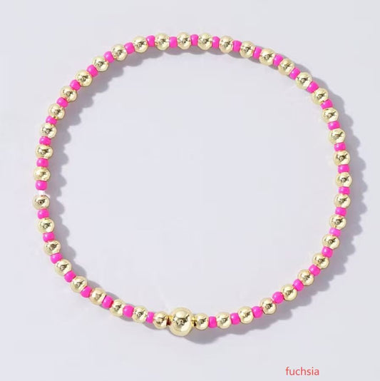 Boho Colorful Ball Beaded Bracelet