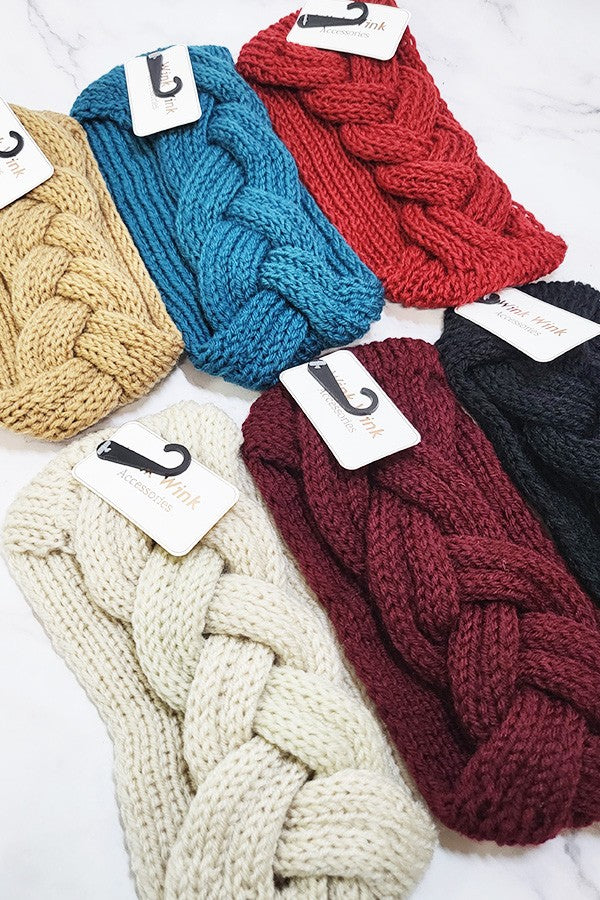 Beautifully Braided Knitted Headband 6 Colors