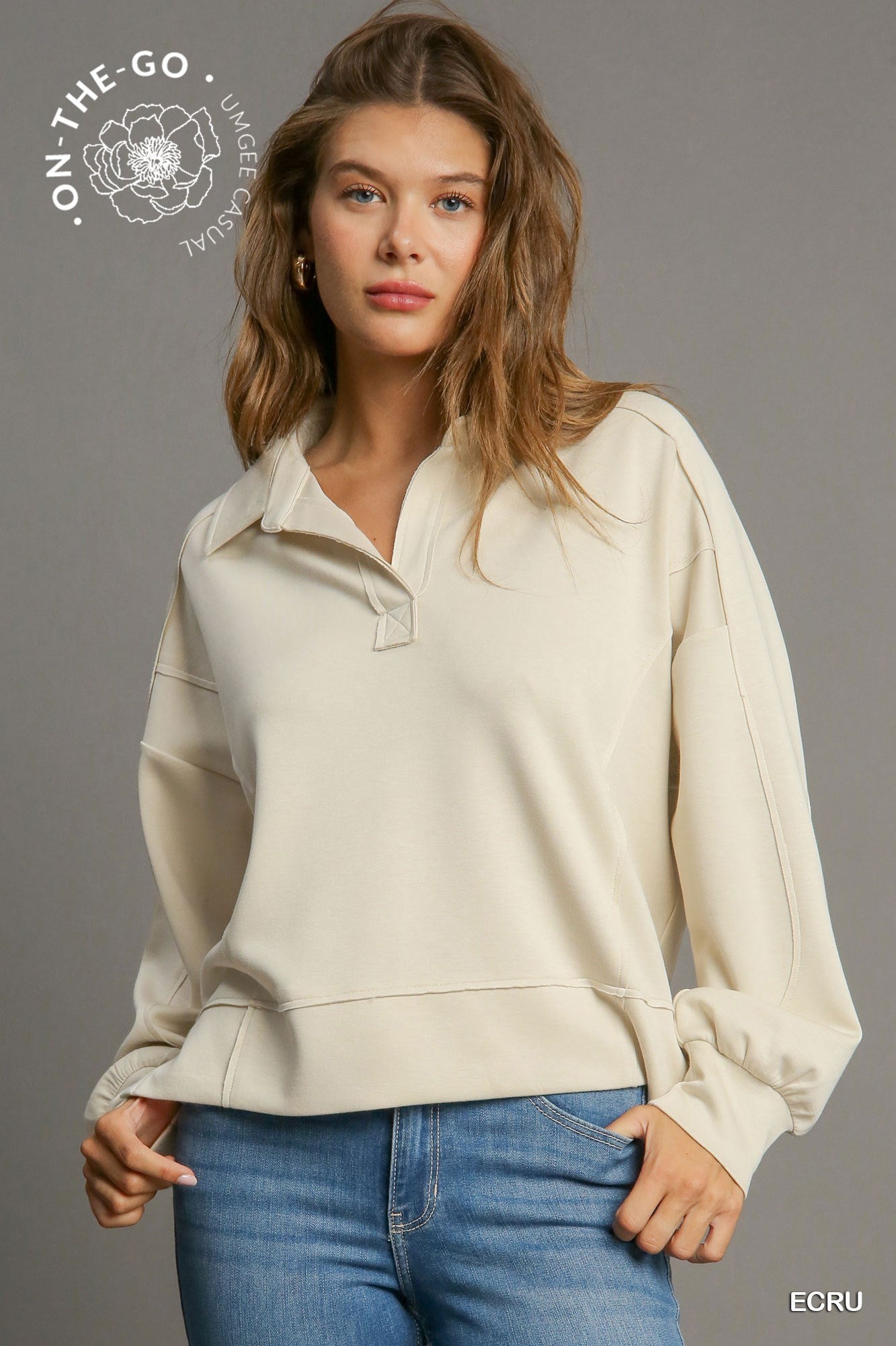 7th Avenue Wide Retro Collar Blouse (Small to Large)