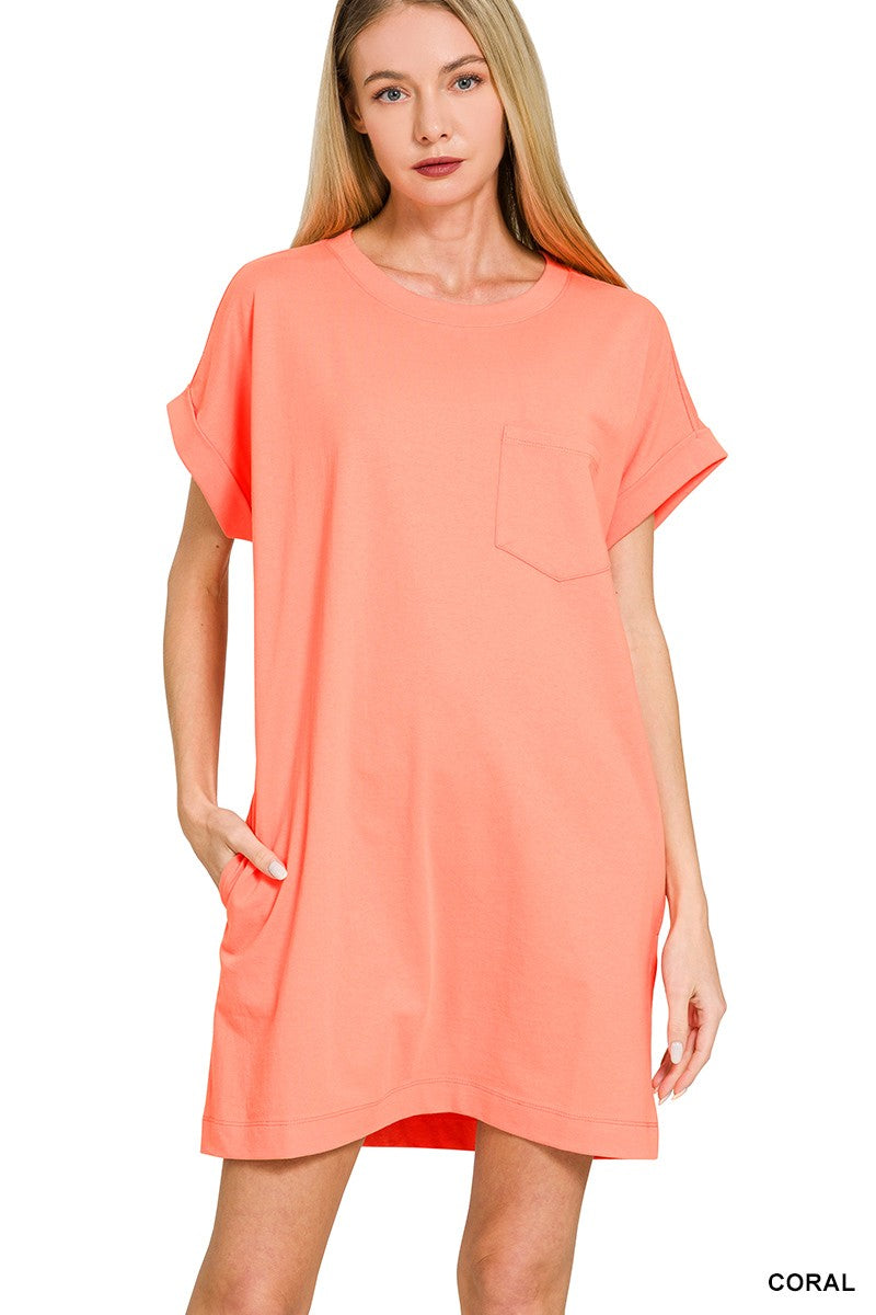 Gulf Breeze Cotton Dress with Pockets