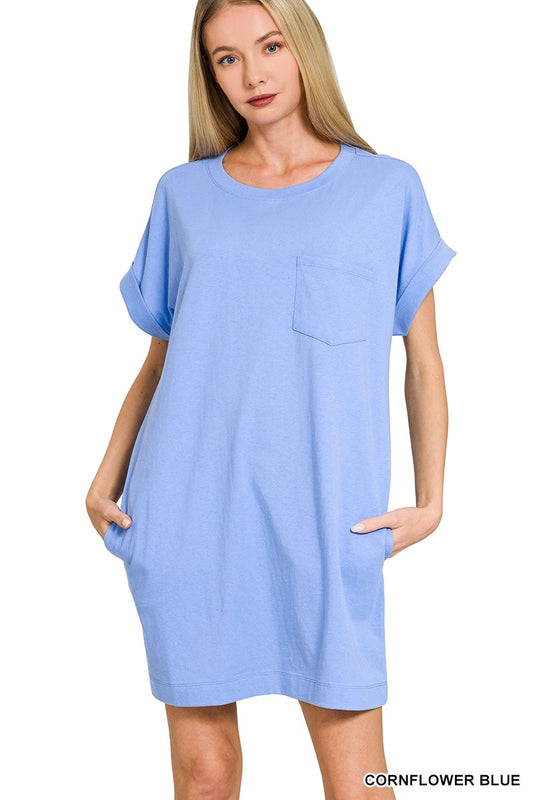 Gulf Breeze Cotton Dress with Pockets
