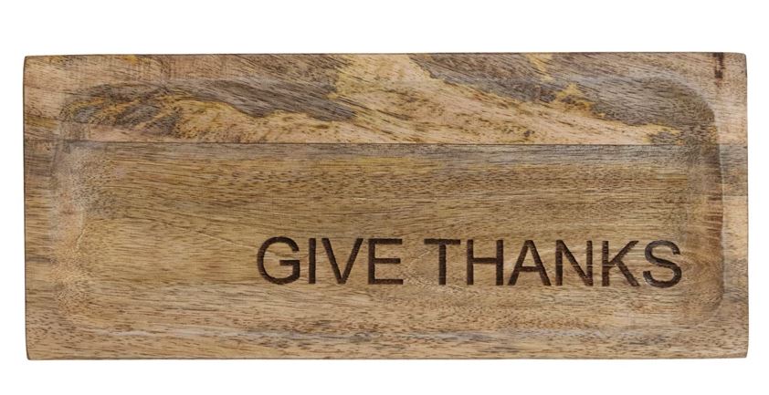 "Give Thanks" Engraved Serving Board
